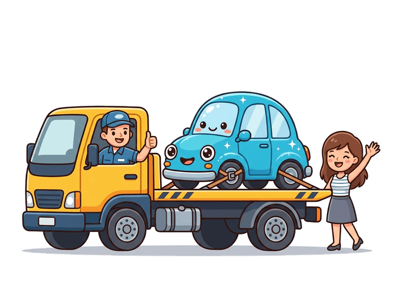 Step 3: We Collect — Our flatbed comes to you anywhere in Greenwich. Typically within 24–48 hours. Driveway, garage, or street — we'll find you.